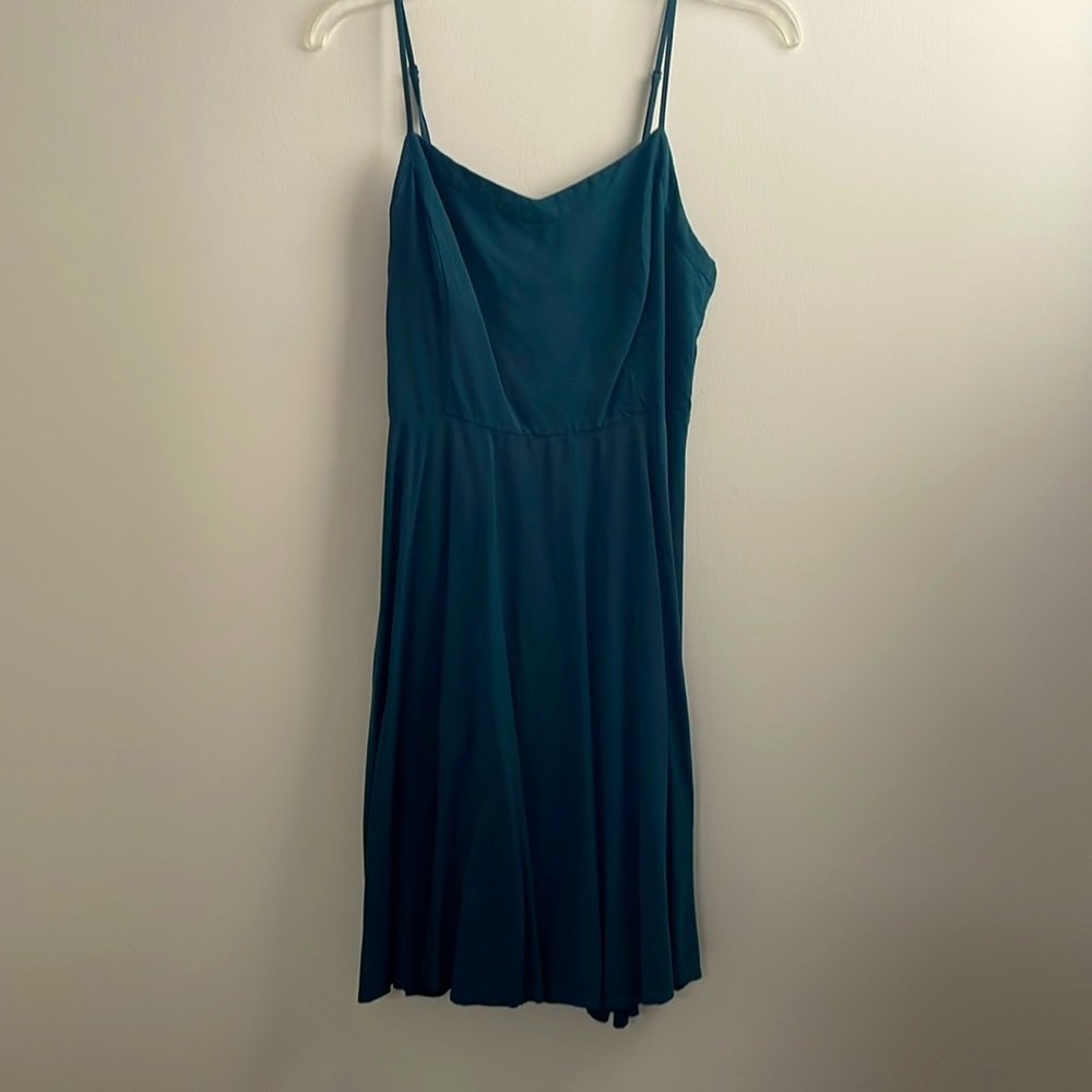 Old Navy teal fit and flare dress size M